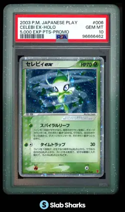 2003 POKEMON JAPANESE #006/PLAY CELEBI EX HOLO 5000 EXP PTS PROMO PSA 10 - Image 1