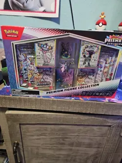 POKEMON TCG Prismatic Evolutions Premium Figure Collection ✅In hand ✅Sealed - Image 1