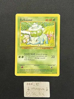 Pokemon 1999 WOTC Base Set - Bulbasaur - 44/102 - Common - NM/VLP - Image 1