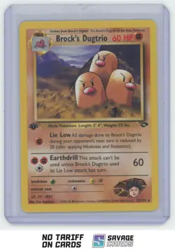 2000 Pokemon Gym Challenge 1st Edition Brock’s Dugtrio #22/132 - Image 1
