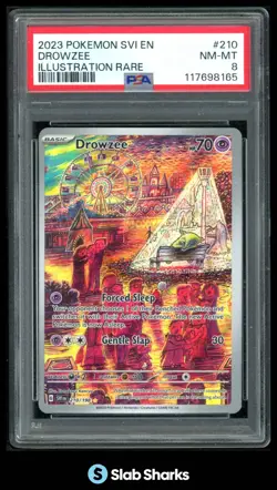 2023 POKEMON SCARLET & VIOLET #210/198 DROWZEE ILLUSTRATION RARE PSA 8 - Image 1