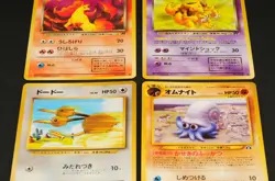 Pokemon card old back Japanese vintage set 4 Bad Kadabra Rapidash Doduo Omanyte - Image 5