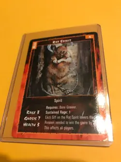 RAT SPIRIT : RAGE 1998 LOFR CCG Sept card, White Wolf werewolf TCG, Ally Gnawers - Image 2
