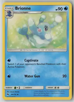 Brionne 66/214 Pokemon Lost Thunder Uncommon Near Mint Card (NM) 1 - Image 1