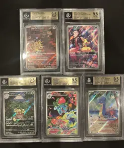 BGS 9.5 Pokemon Card 151 Japanese Ar Art Rare 5Card Set Bulk Different Types - Image 1