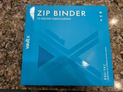 Vault X Neon Neon Blue Exo Tec Zip Binder 12 Pocket Side Loading Holds 480 Cards - Image 3