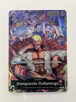 One Piece Card Game CCG TCG Donquixote Doflamingo OP04-019 Alt Art Leader - Image 1