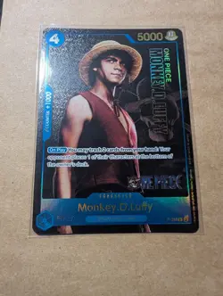 One piece Monkey D.Luffy P-055 Live Action Premium English Card Foil NM - Image 2
