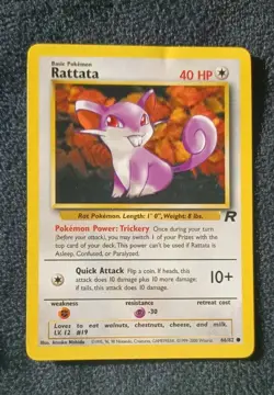 4 CARDS Pokemon Team Rocket Dark Vaporeon 45 Eevee 55 Oddish 63 Ratta 66 Vintage - Image 4