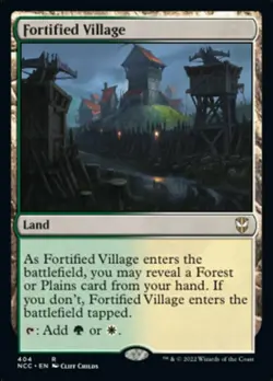 Near Mint, English - 4 x MTG Fortified Village Commander: Streets of New Capenna - Image 1