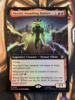 FOIL Electro, Assaulting Battery #260 (Borderless) Marvel's Spider-Man - NM/M ?? - Image 1