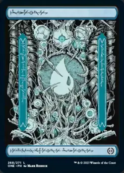 Near Mint, English - 1 x MTG Island (268) - Foil - Phyrexian Phyrexia: All Will - Image 1