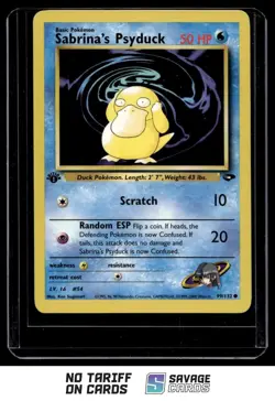 2000 Pokemon Gym Challenge Sabrina’s Psyduck #99/132 - Image 1