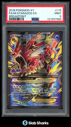 2016 POKEMON XY BREAKPOINT #115/122 GYARDOS EX PSA 9 - Image 1