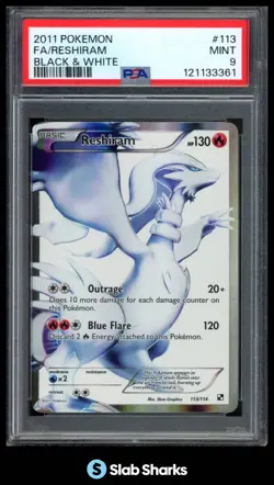 2011 POKEMON BLACK & WHITE #113/114 RESHIRAM PSA 9 - Image 1