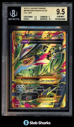 2015 POKEMON XY ANCIENT ORIGINS #98/98 MEGA RAYQUAZA EX FULL ART BGS 9.5 - Image 1