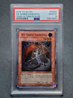 2010 Yugioh TSHD-EN081 XX-Saber Darksoul Ultimate Rare Unlimited PSA 10 Gem Mint - Image 1