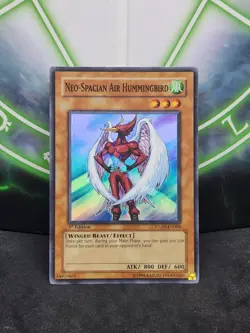 Yugioh Neo-Spacian Air Hummingbird STON-EN004 Super Rare 1st Edition NM - Image 1