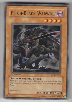 YU-GI-OH Pitch Black Warwolf Common englisch RDS-EN026 Pechschwarzer Kriegswolf - Image 1