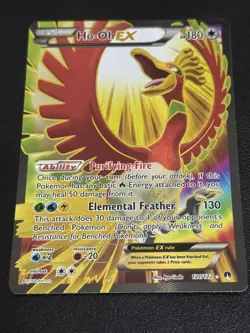 Pokemon Card Full Art HO-OH ex 121/122 2016 Pokemon XY Breakpoint - LP - Image 1