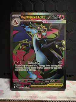 Mega Charizard EX 109/094 SR Full Art Pokemon Card English Phantasmal Flames - Image 1