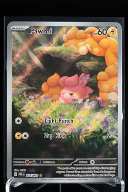 Pawmi 226/091 Full Art Illustration Rare Pokemon Card Paldean Fates NM - Image 1