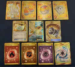 Pokemon TCG Gold Card Lot of 11 Cards DMG-NM - Image 1