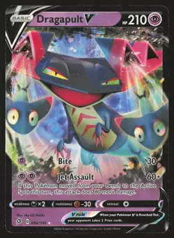 SWSH02: Rebel Clash Dragapult V #092/192 Ultra Rare Pokemon Card - Image 1