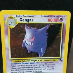 Pokemon Gengar TCG Holo Rare Unlimited Card 5/62 Fossil LP-MP Condition - Image 2