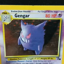 Pokemon Gengar TCG Holo Rare Unlimited Card 5/62 Fossil LP-MP Condition - Image 4