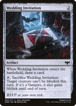 LP Wedding Invitation (260) Innistrad: Crimson Vow VOW MTG Magic - Image 1