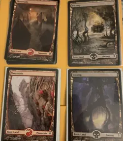 MTG Full Art Basic Lands Lot - Island, Plains, Mountain, Swamp & Forest 2009 - Image 3