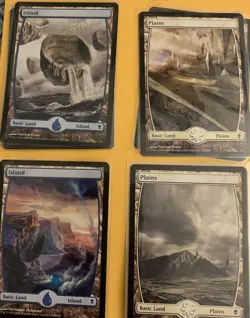 MTG Full Art Basic Lands Lot - Island, Plains, Mountain, Swamp & Forest 2009 - Image 4