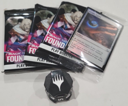 3 MTG Foundations booster + Wheel & Foil Sol Ring Arcane Signet Commmand Tower - Image 1
