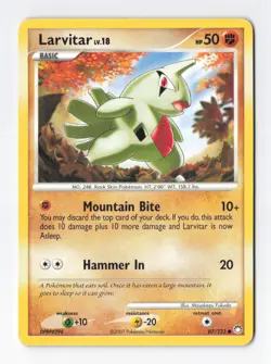 Larvitar 87/123 Normal Common Mysterious Treasures Pokemon Card TCG LP - Image 1