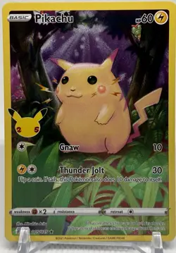 PIKACHU 2021 POKEMON CELEBRATIONS CLASSIC COLLECTION FULL ART A Q2628 - Image 1