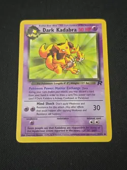 Dark Kadabra 39/82 Team Rocket Regular WOTC Vintage Pokemon TCG LP - Image 1