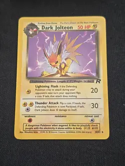 Dark Jolteon 38/82 Team Rocket Regular Wotc Vintage 2000 Pokemon TCG LP - Image 1
