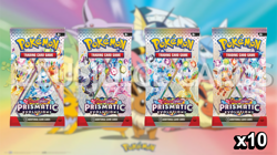 Prismatic Evolutions Booster Packs (Set of 10) - Factory Sealed - Pokemon Pack - Image 1