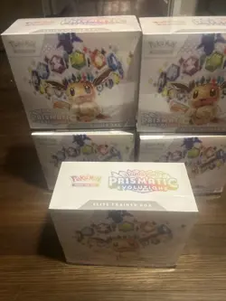 Pokemon Scarlet & Violet Prismatic Evolutions ETB Lot Of 5 SHIPS TODAY!! - Image 1