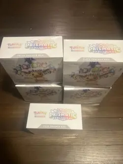 Pokemon Scarlet & Violet Prismatic Evolutions ETB Lot Of 5 SHIPS TODAY!! - Image 5