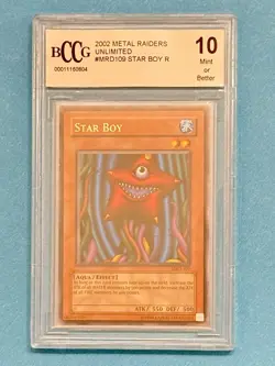 Yu-Gi-Oh 2002 Metal Raiders Unlimited Star Boy #MRD109; Rare; BCCG 10 - Image 1