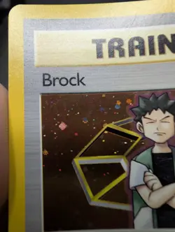 Pokemon TCG Brock Trainer Holo Rare Card 15/132 WOTC Gym Heroes NM - Image 4