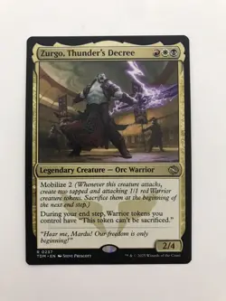 Zurgo Thunder's Decree MTG Magic the Gathering Card NM Near Mint TDM - Image 1