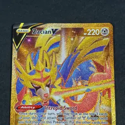 Pokemon TCG Zacian V 211/202 Secret Rare Sword Shield Gold English Card - Image 3