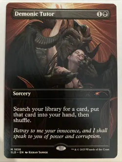 DEMONIC TUTOR (1856) Regular NM Magic the Gathering Secret Lair Card MTG - Image 1