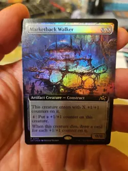 MTG - Aetherdrift - Marketback Walker - Extended Art - NM - Foil - Image 1