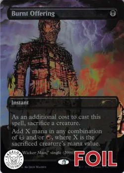 MTG Burnt Offering (Rainbow) (7047) | NM Foil | Secret Lair Iron Maiden {SLD} - Image 1