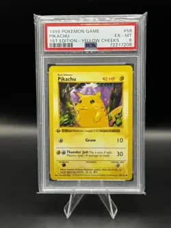 Pokemon TCG Pikachu Yellow Cheeks 1st Edition Base Set 1999 Card #58/102 WOTC - Image 1