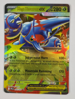 Mega Heracross EX 004/094 Phantasmal Flames Holo Rare Pokemon Card NM - Image 1